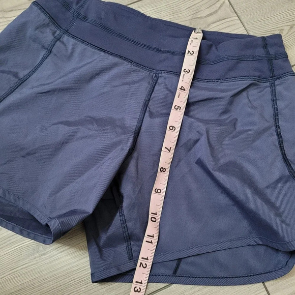 Ivivva by Lululemon Girls Relay Racer Athletic Shorts Size 14 Blue Zipper Waist - Picture 5 of 8